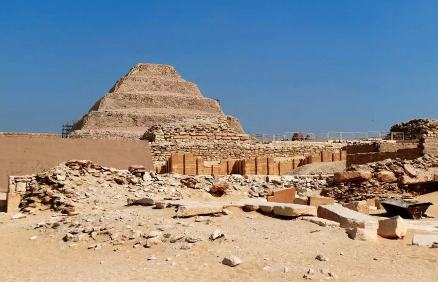 The step blocks were likely raised from inside the pyramids through hydraulic pressure (Universal History Archive/Universal Images Group via Getty Images)