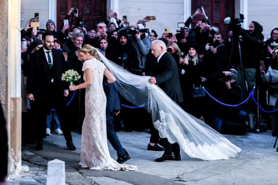 [375591] ΓΑΜΟΣ ΝΙΚΟΛΑΟΥ ΝΤΕ ΓΚΡΕΣ ΜΕ ΤΗΝ ΧΡΥΣΗ ΒΑΡΔΙΝΟΓΙΑΝΝΗ (ΓΙΩΡΓΟΣ ΚΟΝΤΑΡΙΝΗΣ/EUROKINISSI)