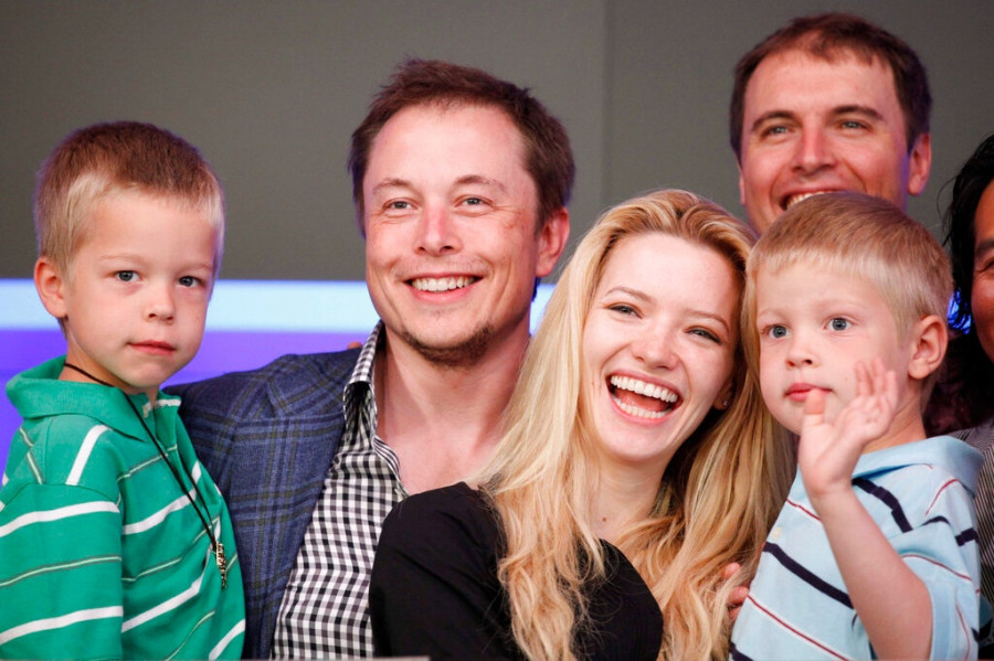 Elon Musk, Talulah Riley, Griffin, Xavier