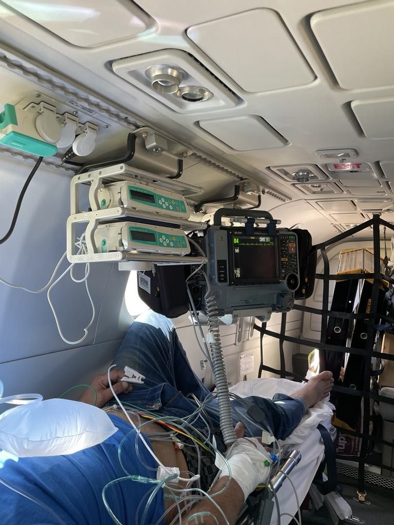 Ασθενής σε αεροδιακομιδή