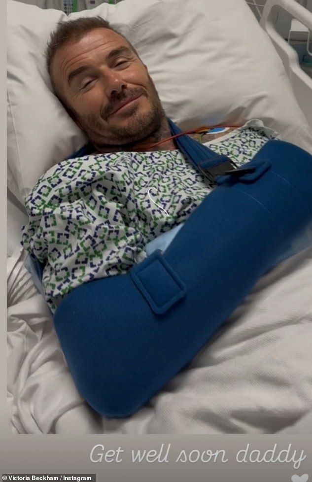 David Beckham has been hospitalised after being left in 'unbearable' pain. He underwent a secret operation to repair his wrist after breaking it 22 years ago
