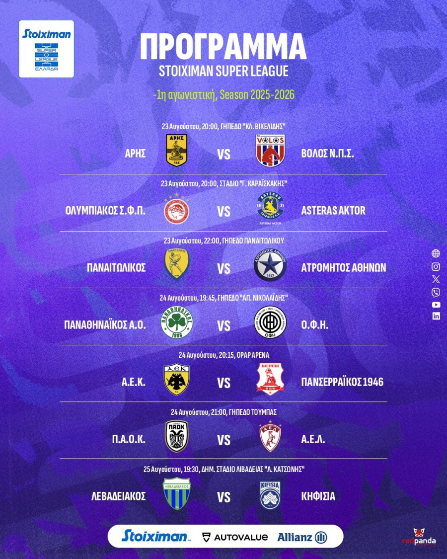 Super League: Παναθηναϊκός, ΑΕΚ και ΠΑΟΚ ο ένας πάνω στον άλλον! - Οι μέρες κι οι ώρες της πρεμιέρας super-league-premiera.jpg