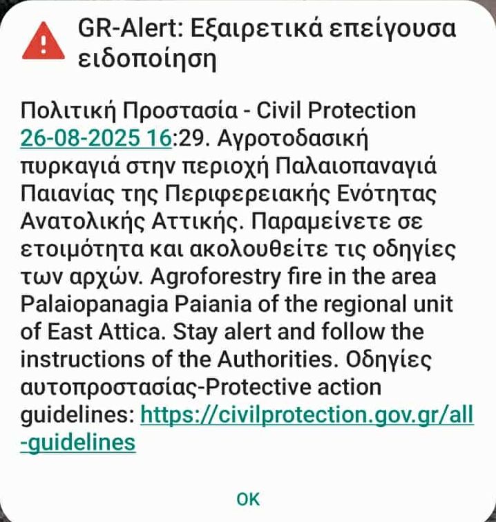 112 φωτιά Παιανία 