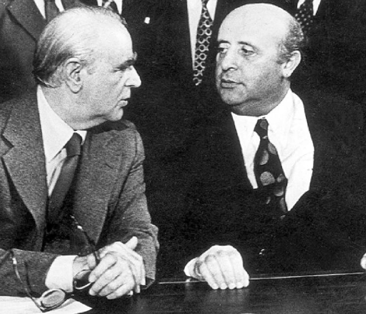 Καραμανλής και Ντεμιρέλ στη Βέρνη, το 1976