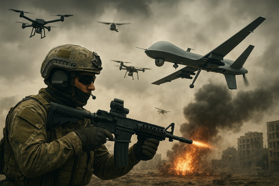 υβριδικός πόλεμος , drones