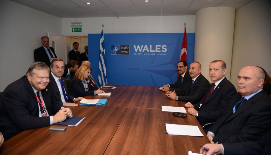 samaras; erdogan; meeting; NATO