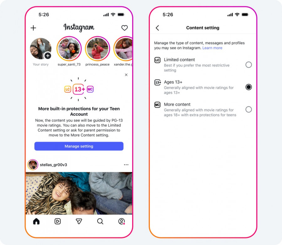 Είναι επίσημο: Το Instagram «κόβει» περιεχόμενο για τους κάτω των 18 Είναι επίσημο: Το Instagram «κόβει» περιεχόμενο για τους κάτω των 18