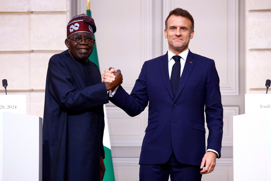 French President Macron meets Nigerian President Bola Tinubu in Paris