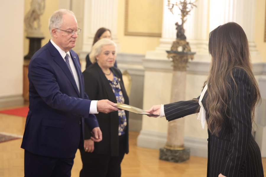 [381714] ΕΠΙΔΟΣΗ ΔΙΑΠΙΣΤΕΥΤΗΡΙΩΝ ΤΩΝ ΠΡΕΣΒΕΩΝ ΚΑΝΑΔΑ, ΝΟΡΒΗΓΙΑΣ ΚΑΙ ΗΠΑ ΣΤΟΝ ΠτΔ ΚΩΣΤΑ ΤΑΣΟΥΛΑ (ΓΙΩΡΓΟΣ ΚΟΝΤΑΡΙΝΗΣ/EUROKINISSI)
