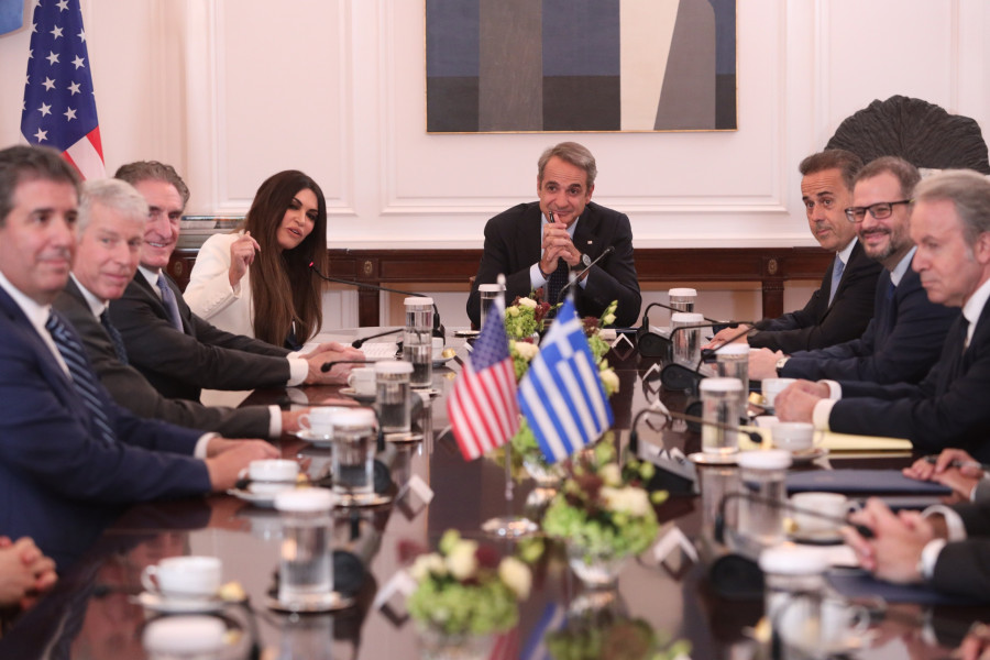 [381750] ΣΥΝΑΝΤΗΣΗ ΤΟΥ ΠΡΩΘΥΠΟΥΡΓΟΥ ΚΥΡΙΑΚΟΥ ΜΗΤΣΟΤΑΚΗ ΜΕ ΤΟΥΣ ΥΠΟΥΡΓΟΥΣ ΕΣΩΤΕΡΙΚΩΝ ΚΑΙ ΕΝΕΡΓΕΙΑΣ ΤΩΝ ΗΠΑ (ΓΙΑΝΝΗΣ ΠΑΝΑΓΟΠΟΥΛΟΣ/EUROKINISSI)