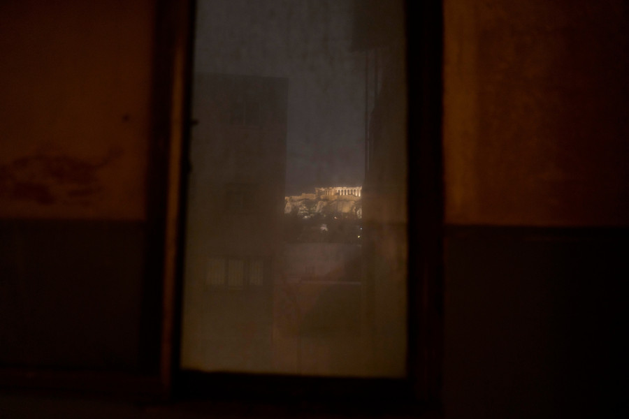 παρθενώνας; παράθυρο; σκαλωσιά