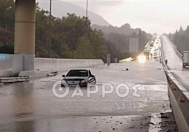 Πλημμύρισε ο αυτοκινητόδρομος Καλαμάτα – Τρίπολη – Κόρινθος.