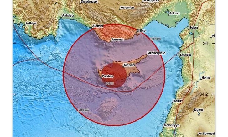 Νέος ισχυρός σεισμός στην Κύπρο - 5,3 Ρίχτερ, λέει το Ευρωμεσογειακό