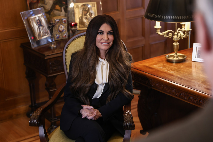 ΣΥΝΑΝΤΗΣΗ ΤΟΥ ΑΡΧΙΕΠΙΣΚΟΠΟΥ ΑΘΗΝΩΝ ΙΕΡΩΝΥΜΟΥ ΜΕ ΤΗΝ ΠΡΕΣΒΗ ΤΩΝ ΗΠΑ KIMBERLY GUILFOYLE<BR>BR>POOL: ΔΗΜΗΤΡΗΣ ΚΑΠΑΝΤΑΗΣ