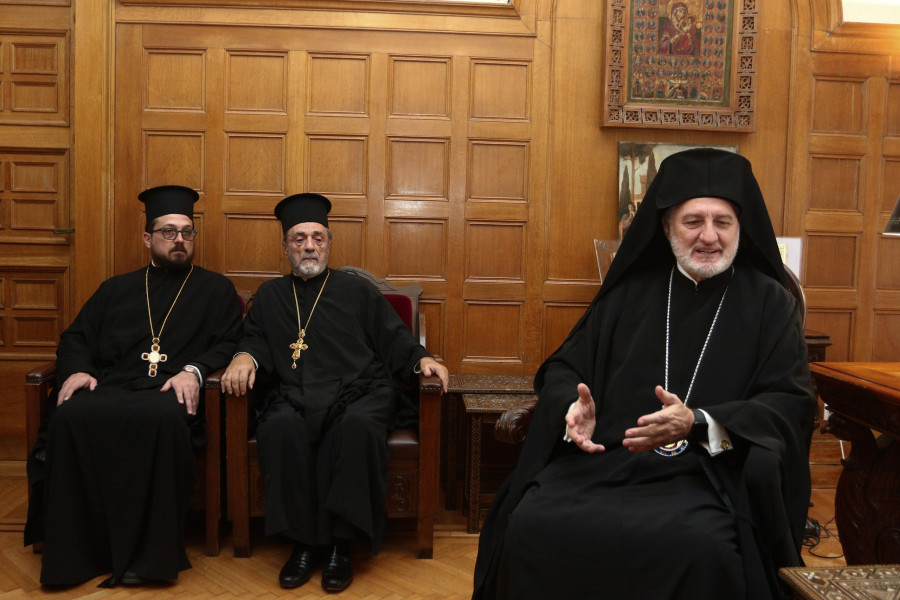 ΣΥΝΑΝΤΗΣΗ ΤΟΥ ΑΡΧΙΕΠΙΣΚΟΠΟΥ ΙΕΡΩΝΥΜΟΥ ΜΕ ΤΟΝ ΑΡΧΙΕΠΙΣΚΟΠΟ ΑΜΕΡΙΚΗΣ-(ΧΡΗΣΤΟΣ ΜΠΟΝΗΣ//ΑΡΧΙΕΠΙΣΚΟΠΗ ΑΘΗΝΩΝ)