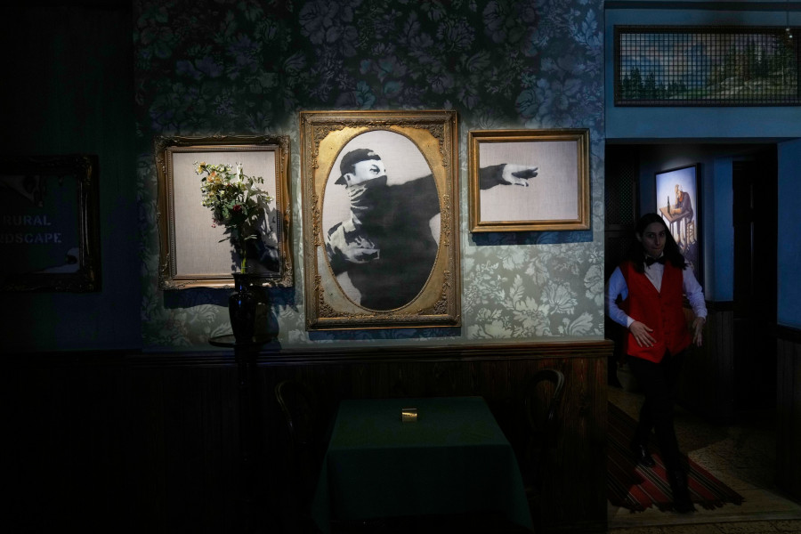 APTOPIX Israel Palestinians Banksy