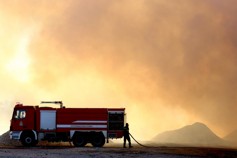 θεσσαλονίκη - φωτιά - χωματερή