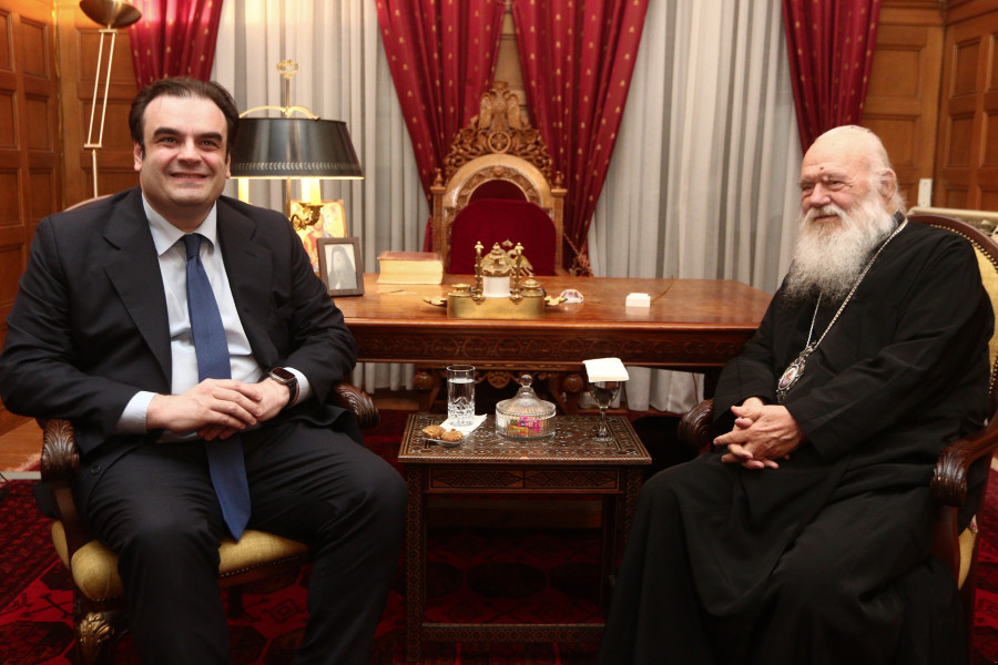 ΥΝΑΝΤΗΣΗ ΤΟΥ ΑΡΧΙΕΠΙΣΚΟΠΟΥ ΙΕΡΩΝΥΜΟΣΥ ΜΕ ΤΟΝ ΚΥΡΙΑΚΟ ΠΙΕΡΡΑΚΑΚΗ( ΧΡΗΣΤΟΣ ΜΠΟΝΗΣ//ΑΡΧΙΕΠΙΣΚΟΠΗ ΑΘΗΝΩ)