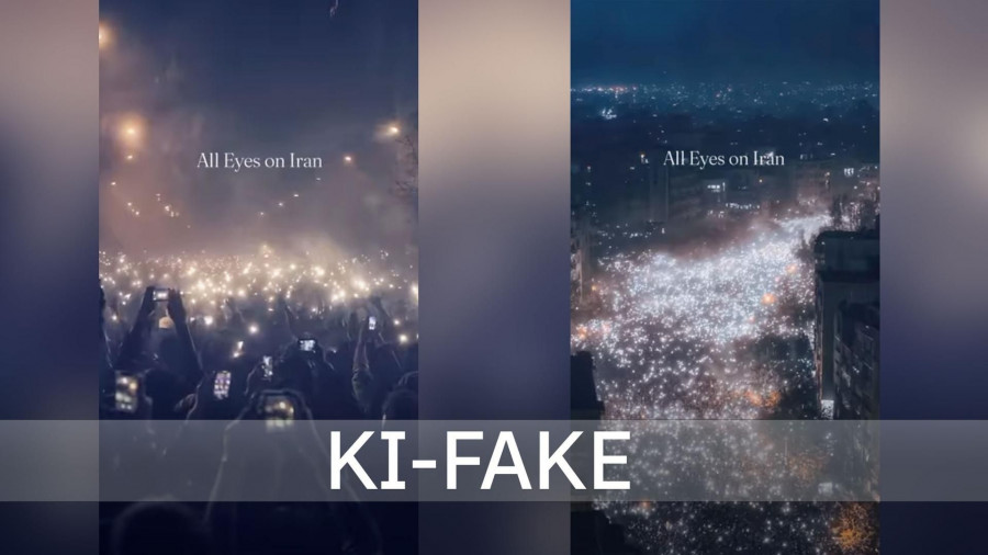 Διαμαρτυρία στο Ιράν - Ψεύτικη εικόνα