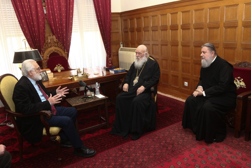 ΣΥΝΑΝΤΗΣΗ ΤΟΥ ΑΡΧΙΕΠΙΣΚΟΠΟΥ ΙΕΡΩΝΥΜΟΥ ΜΕ ΤΟΝ ΣΚΗΝΟΘΕΤΗ ΙΩΑΝΝΗ ΣΜΑΡΑΓΔΗ(ΧΡΗΣΤΟΣ ΜΠΟΝΗΣ//ΑΡΧΙΕΠΙΣΚΟΠΗ ΑΘΗΝΩΝ)