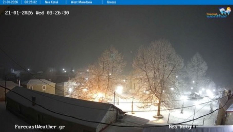 Νέα Κοτύλη χιόνι