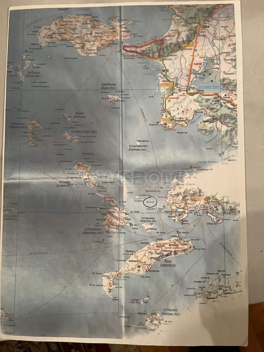 Νεζερίτης χάρτης Τουρκία Ίμια