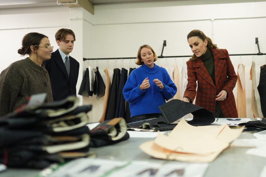 The Princess Of Wales Visits Textile Manufacturers In West Wales