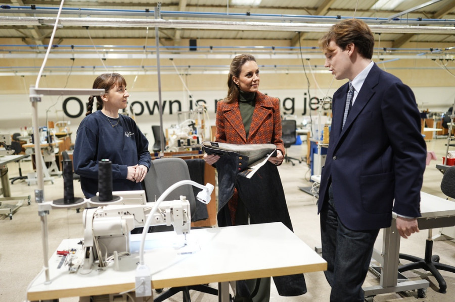 The Princess Of Wales Visits Textile Manufacturers In West Wales