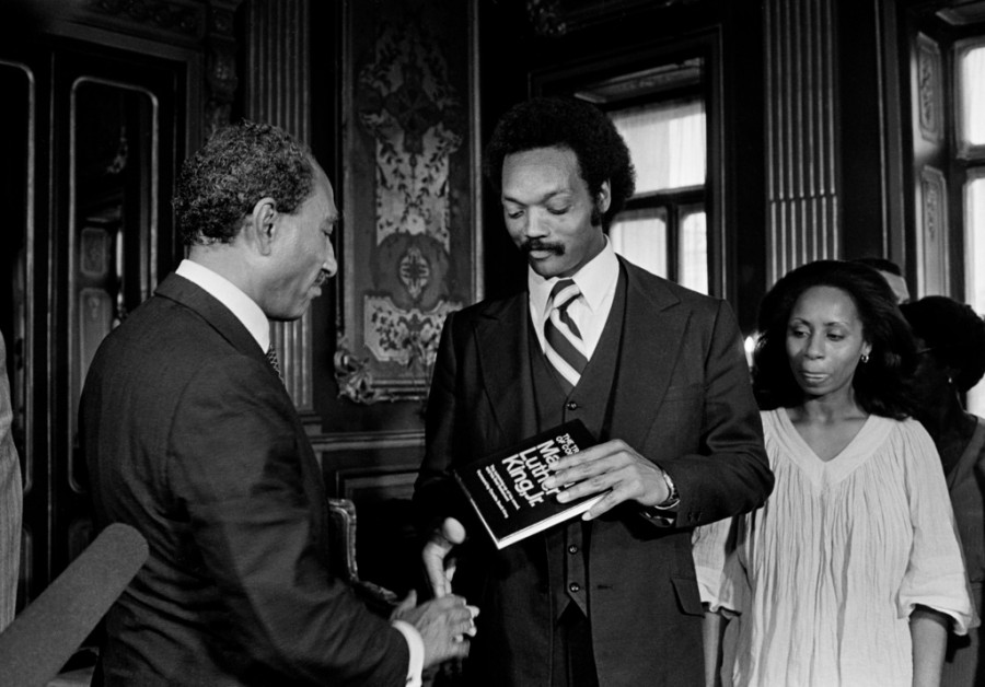 Jesse Jackson,Anwar Sadat,Jacqueline Jackson