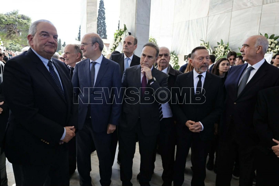 Καραμανλής, Στουρνάρας, Μεϊμαράκης κηδεία Ψαρούδα