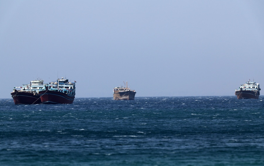 Vessels transit in the Strait of Hormuz amid Israel-Iran tensions