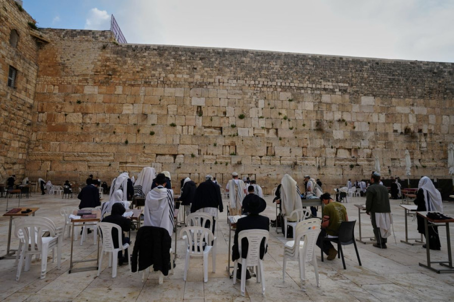 Εβραίοι προσκυνητές Τείχος των Δακρύων