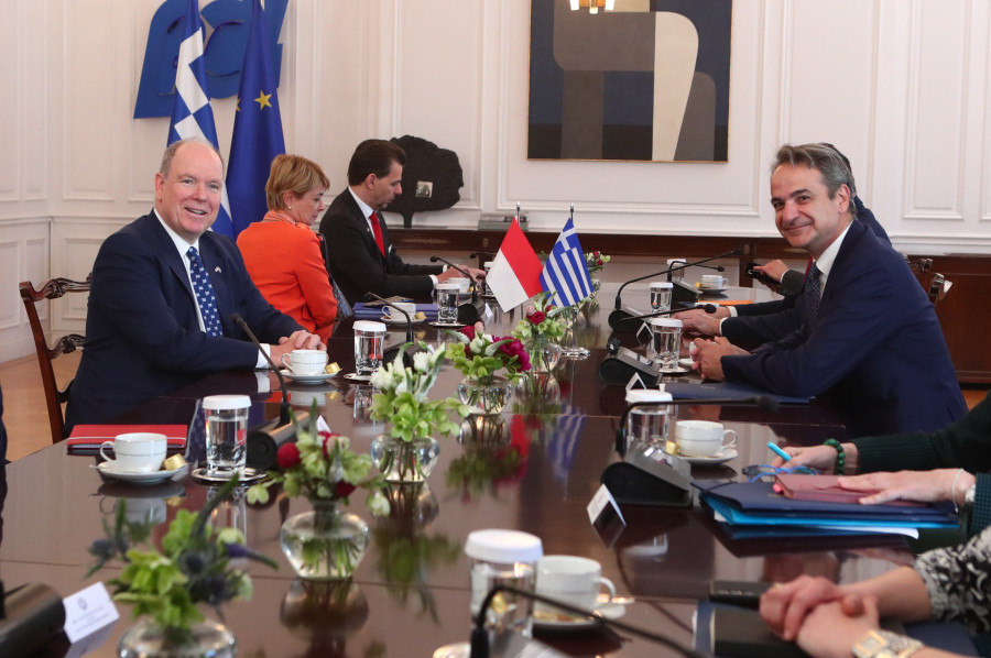 ΚΥΡΙΑΚΟΥ ΜΗΤΣΟΤΑΚΗ ΜΕ ΤΟΝ ΠΡΙΓΚΙΠΑ ΑΛΒΕΡΤΟ Β' ΤΟΥ ΜΟΝΑΚΟ (ΣΩΤΗΡΗΣ ΔΗΜΗΤΡΟΠΟΥΛΟΣ/EUROKINISSI)