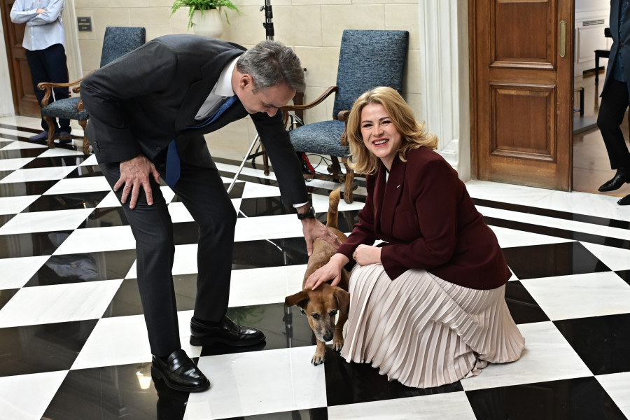 [386491] ΣΥΝΑΝΤΗΣΗ ΤΟΥ ΠΡΩΘΥΠΟΥΡΓΟΥ ΚΥΡΙΑΚΟΥ ΜΗΤΣΟΤΑΚΗ ΜΕ ΤΗΝ ΠΡΩΘΥΠΟΥΡΓΟ ΤΗΣ ΛΕΤΟΝΙΑΣ EVIKA SILINA (ΜΙΧΑΛΗΣ ΚΑΡΑΓΙΑΝΝΗΣ/EUROKINISSI)