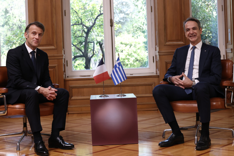 Μητσοτάκης Μακρόν Μαξίμου