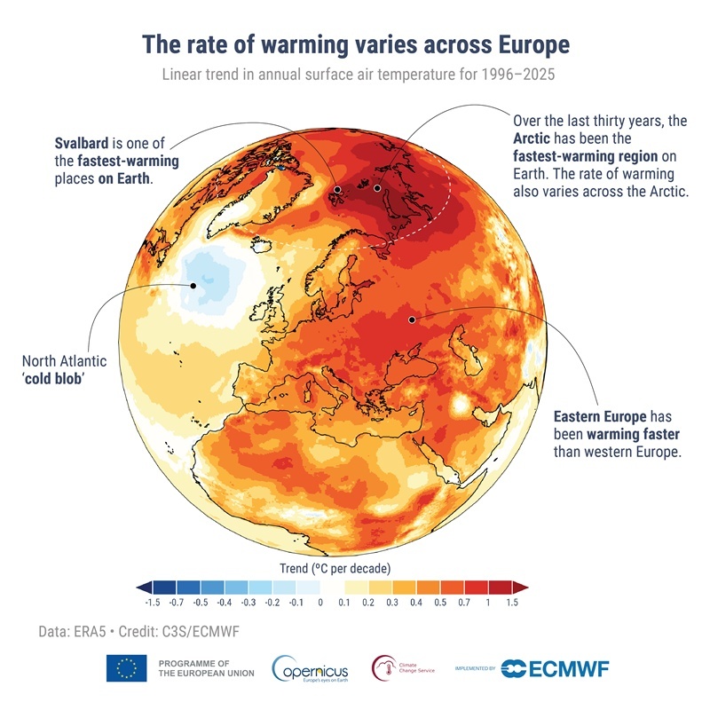 Ευρώπη - Θερμοκρασίες