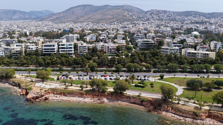 Aerial,Drone,Photo,Of,Famous,Seascape,Of,Athens,Riviera,With