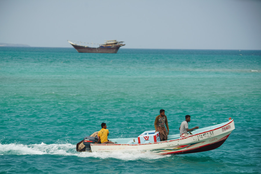 The strategic Bab el-Mandeb Strait in Yemen.