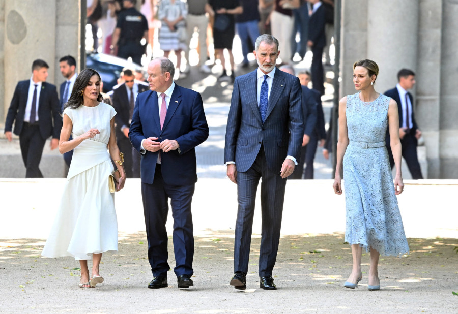 The King And Queen Of Monaco And The Prince And Princess Of Monaco Visit The Exhibitions 