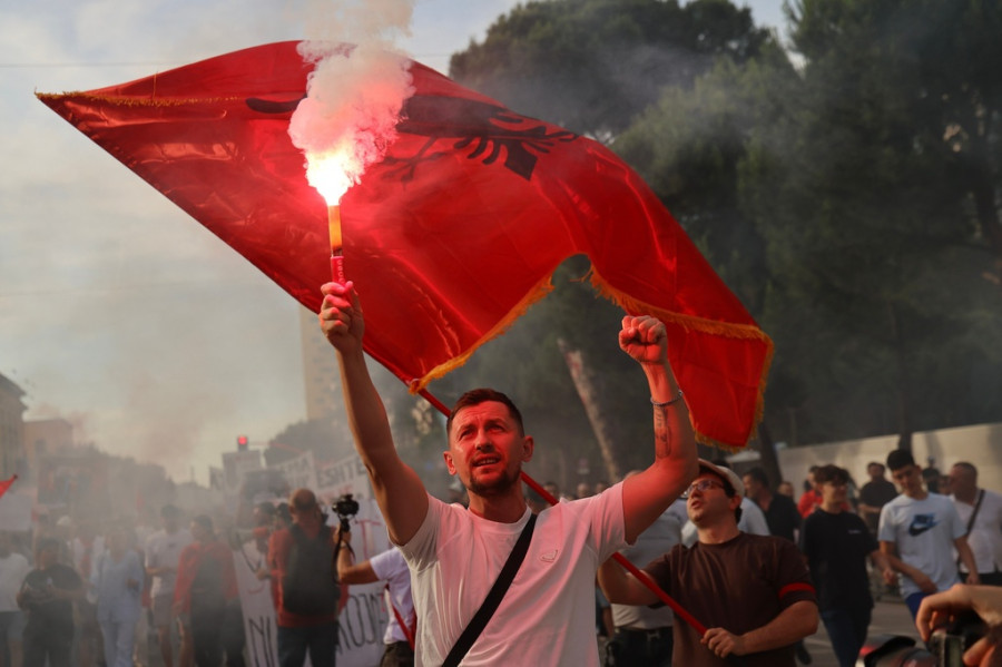 Albania Protest Kushner