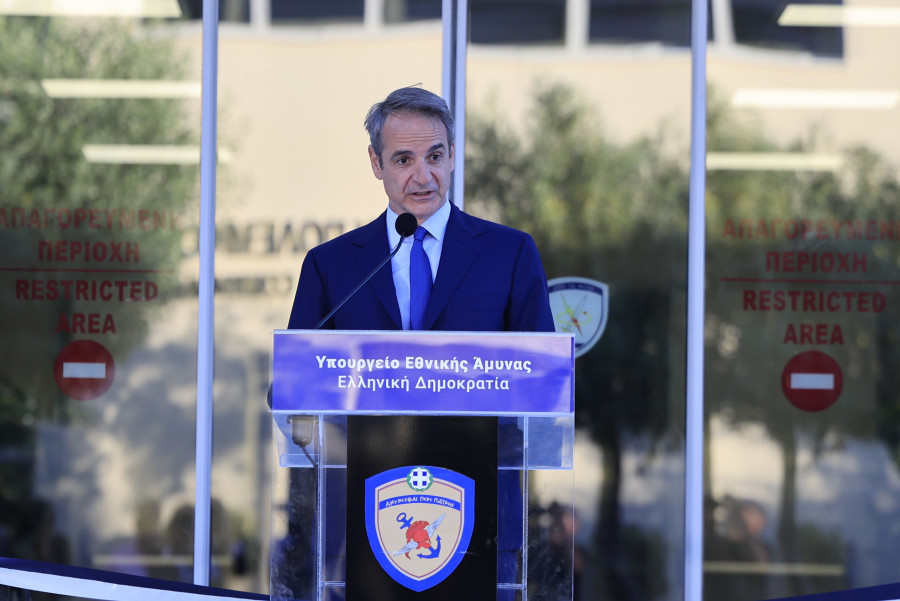 [387855] Ο ΠΡΩΘΥΠΟΥΡΓΟΣ ΚΥΡΙΑΚΟΣ ΜΗΤΣΟΤΑΚΗΣ ΣΤΗΝ ΤΕΛΕΤΗ ΕΓΚΑΙΝΙΩΝ ΤΩΝ ΝΕΩΝ ΕΓΚΑΤΑΣΤΑΣΕΩΝ ΤΗΣ ΔΙΕΥΘΥΝΣΗΣ ΠΛΗΡΟΦΟΡΙΚΗΣ ΚΑΙ ΚΥΒΕΡΝΟΧΩΡΟΥ ΣΤΟ ΥΠΟΥΡΓΕΙΟ ΑΜΥΝΑΣ (ΓΙΩΡΓΟΣ ΚΟΝΤΑΡΙΝΗΣ / EUROKINISSI)