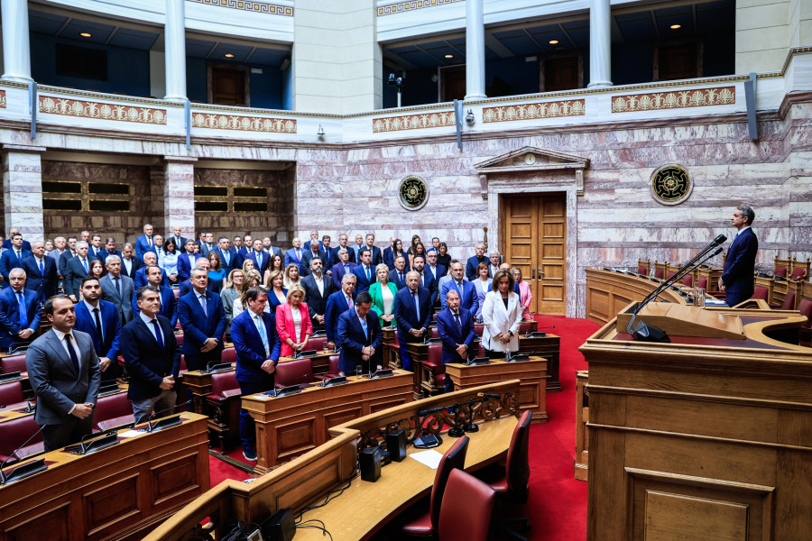 [380451] ΣΥΝΕΔΡΙΑΣΗ ΤΗΣ ΚΟΙΝΟΒΟΥΛΕΥΤΙΚΗΣ ΟΜΑΔΑΣ ΤΗΣ ΝΕΑΣ ΔΗΜΟΚΡΑΤΙΑΣ   (ΓΙΩΡΓΟΣ ΚΟΝΤΑΡΙΝΗΣ/EUROKINISSI)