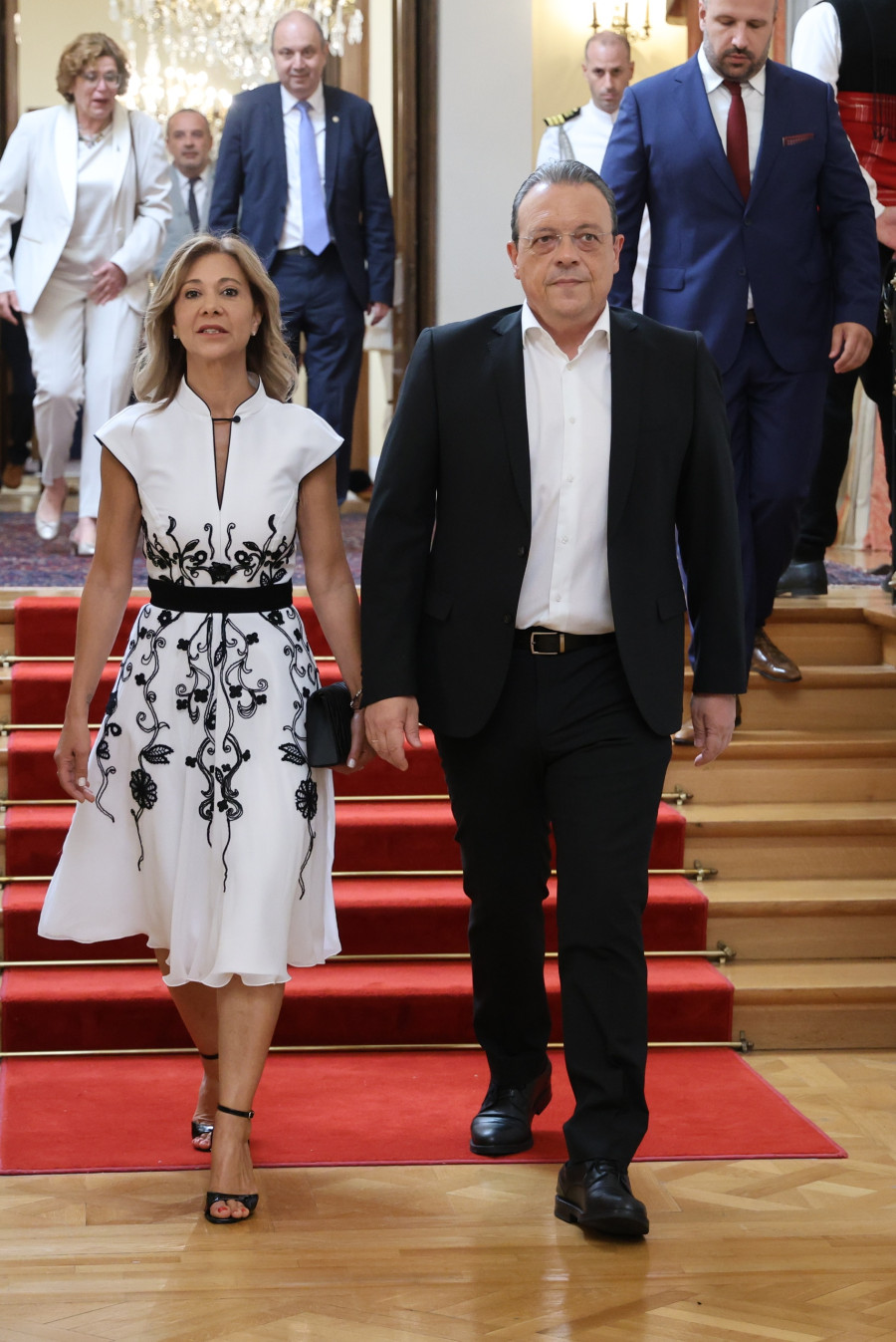 [388621]  ΔΕΞΙΩΣΗ ΣΤΟ ΠΡΟΕΔΡΙΚΟ ΜΕΓΑΡΟ ΓΙΑ ΤΗΝ 52η ΕΠΕΤΕΙΟ ΑΠΟΚΑΤΑΣΤΑΣΗΣ ΤΗΣ ΔΗΜΟΚΡΑΤΙΑΣ  (ΓΙΑΝΝΗΣ ΠΑΝΑΓΟΠΟΥΛΟΣ / EUROKINISSI)
