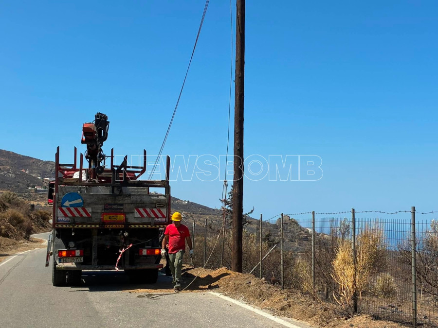 Ρέθυμνο: Φωτιά στα Σαχτούρια, στον Άγιο Βασίλειο.