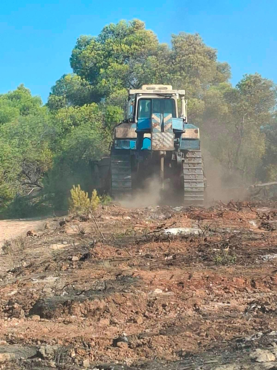 Στιγμιότυπο από διάνοιξη αντιπυρικής ζώνης 