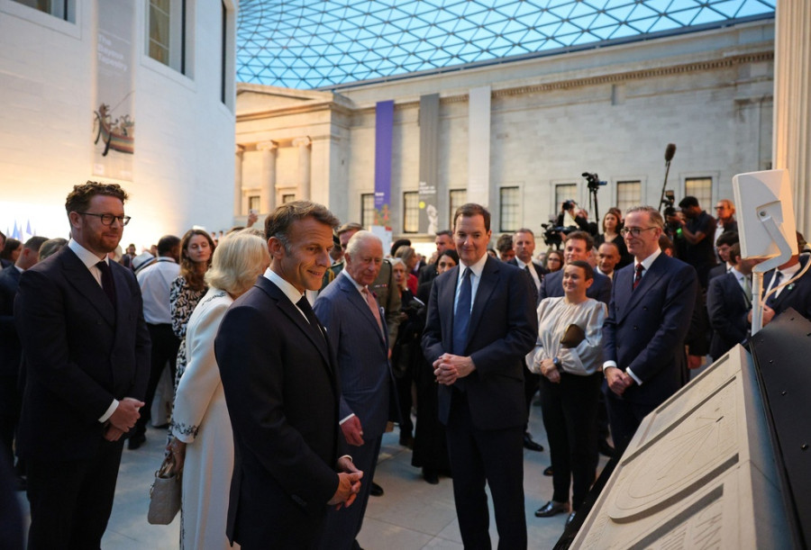 George Osborne,Nicholas Cullinan,King Charles III,Emmanuel Macron
