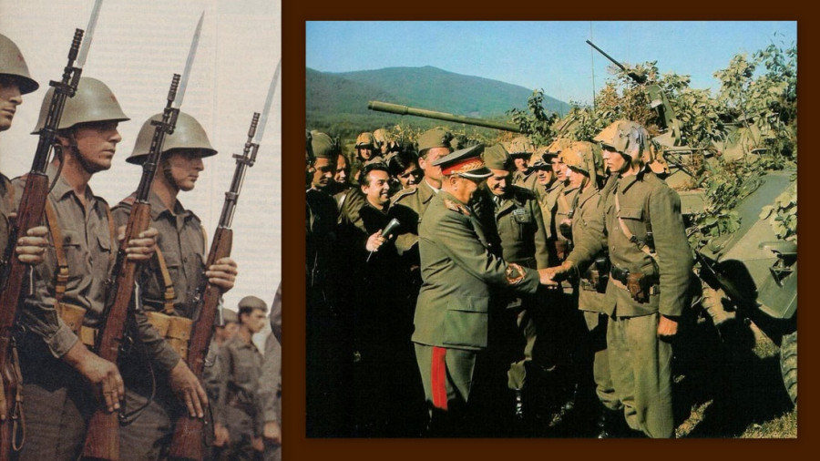 Ο Τίτο με Γιουγκοσλάβους στρατιώτες