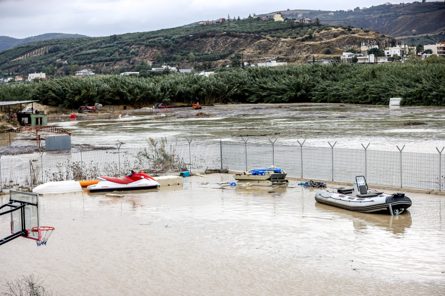 Στιγμιότυπο από την κακοκαιρία στην Κρήτη