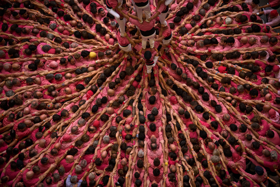 APTOPIX Spain Catalonia Human Tower