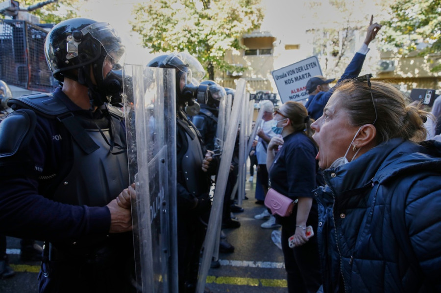 APTOPIX Albania Protests